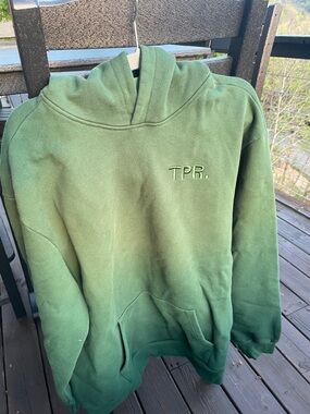 Green Embroidered Pullover Hoodie - Men's Sweater- NEW!
